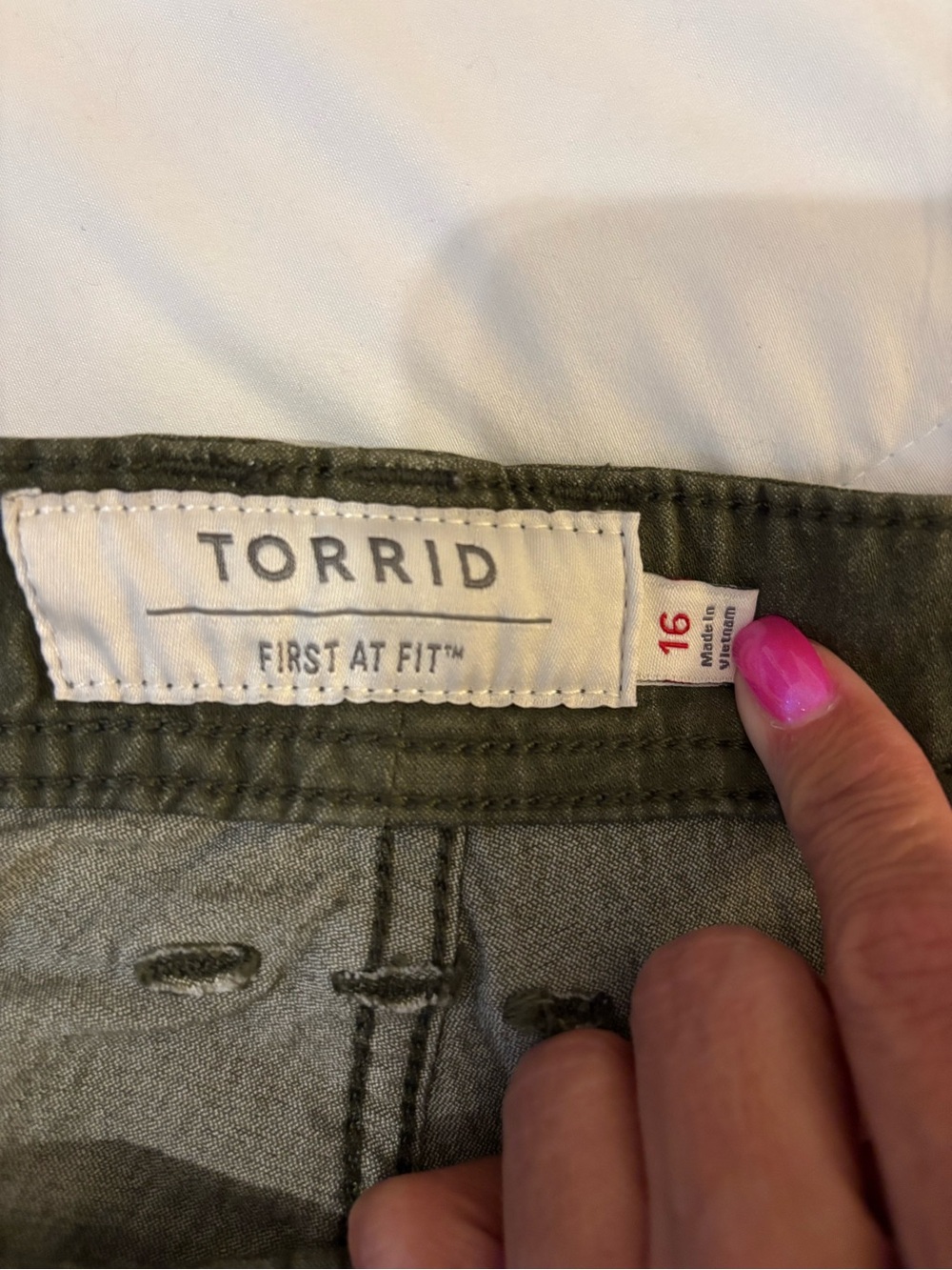 TORRID Olive Army Green Capris